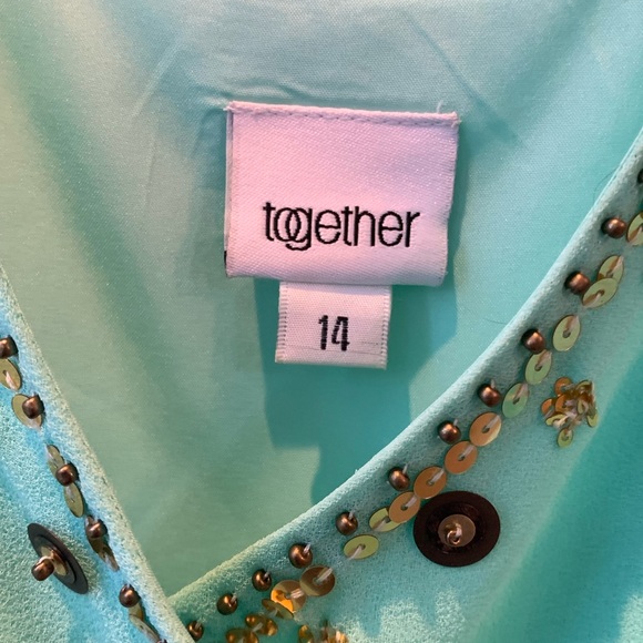 Teal dress by Together - Picture 5 of 9